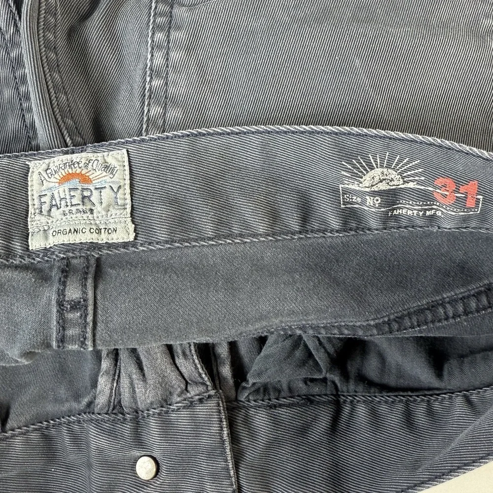 Faherty Pants Men's 31x32 Movement 5 Pocket Stretch Casual Performance Dark Blue - Picture 4 of 8
